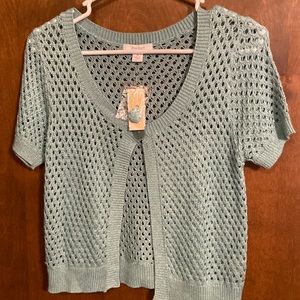 Dress barn, size medium, knitted, green sweater, NWT